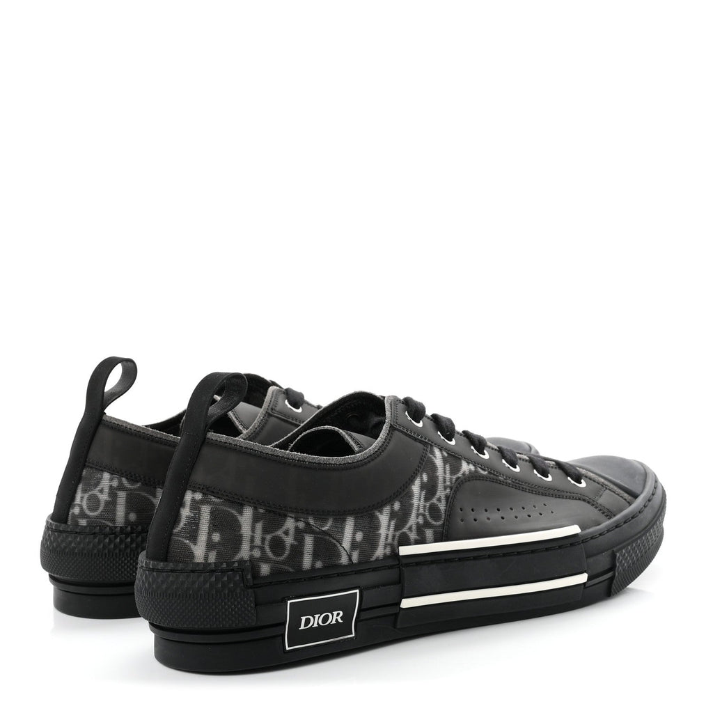 Christian Dior Technical Canvas Oblique Men's B23 Low Top Sneakers 45 Black