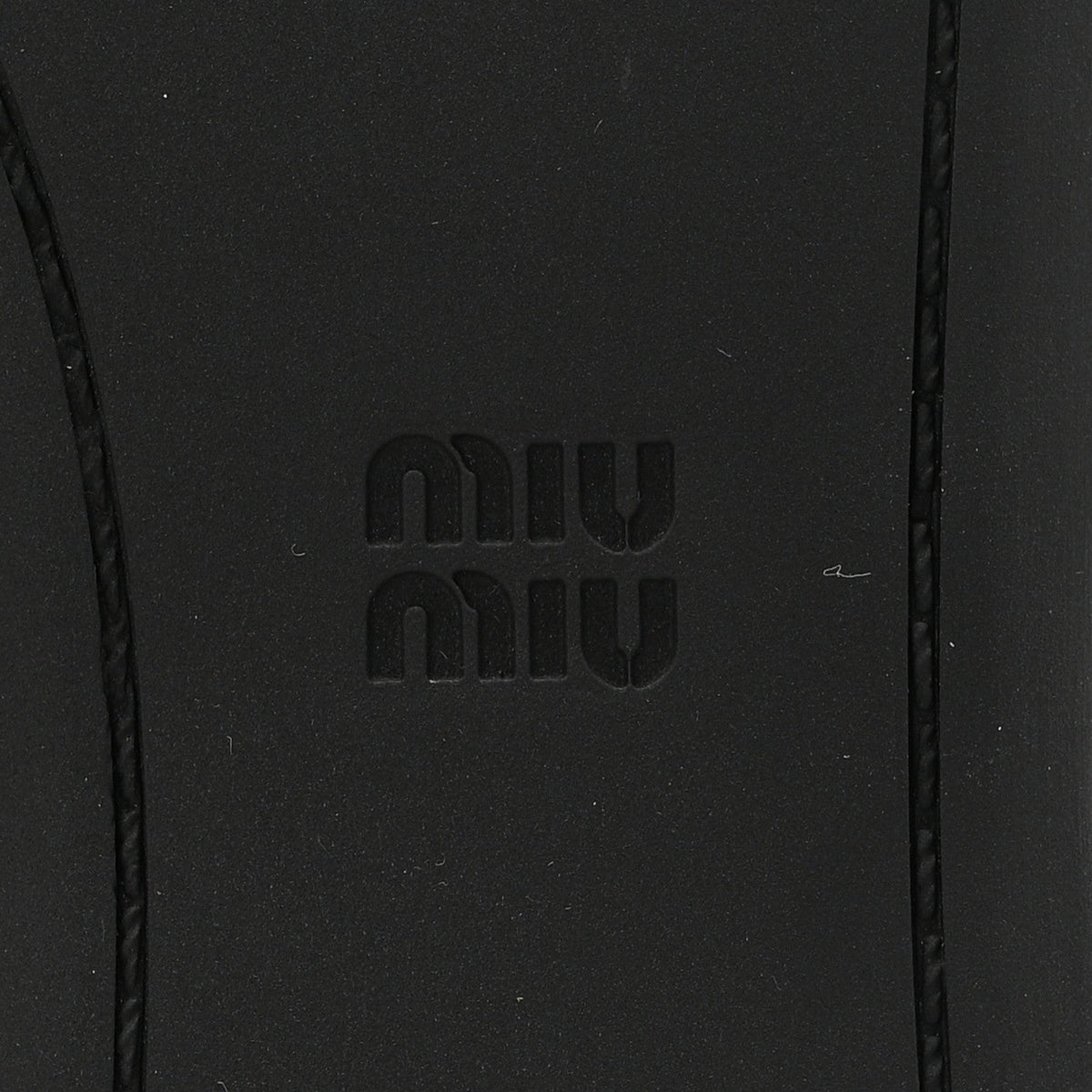Miu Miu Virgin Wool Nappa Women's Buckle Ballerina Flats 39 Antracite