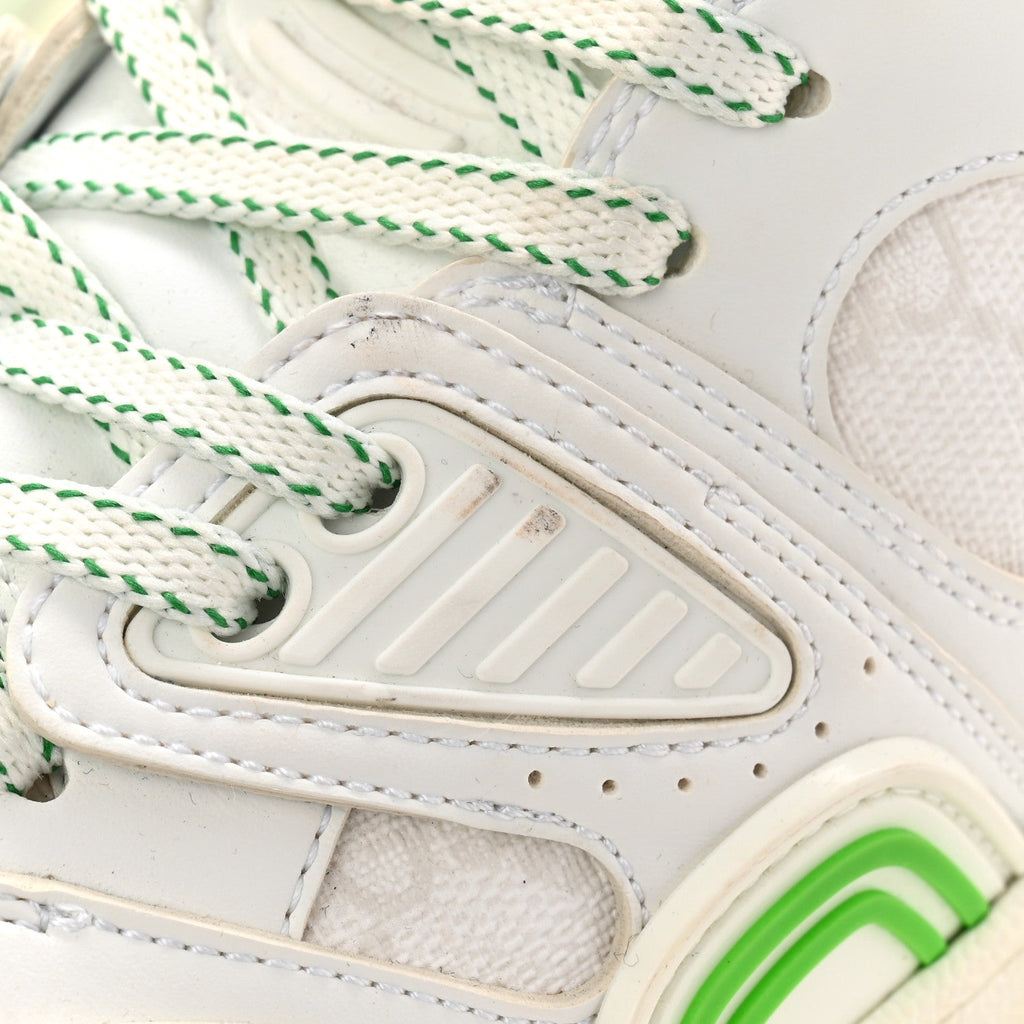 Gucci Demetra GG Supreme Monogram Women's Basket Low Top Sneakers 35 White Green