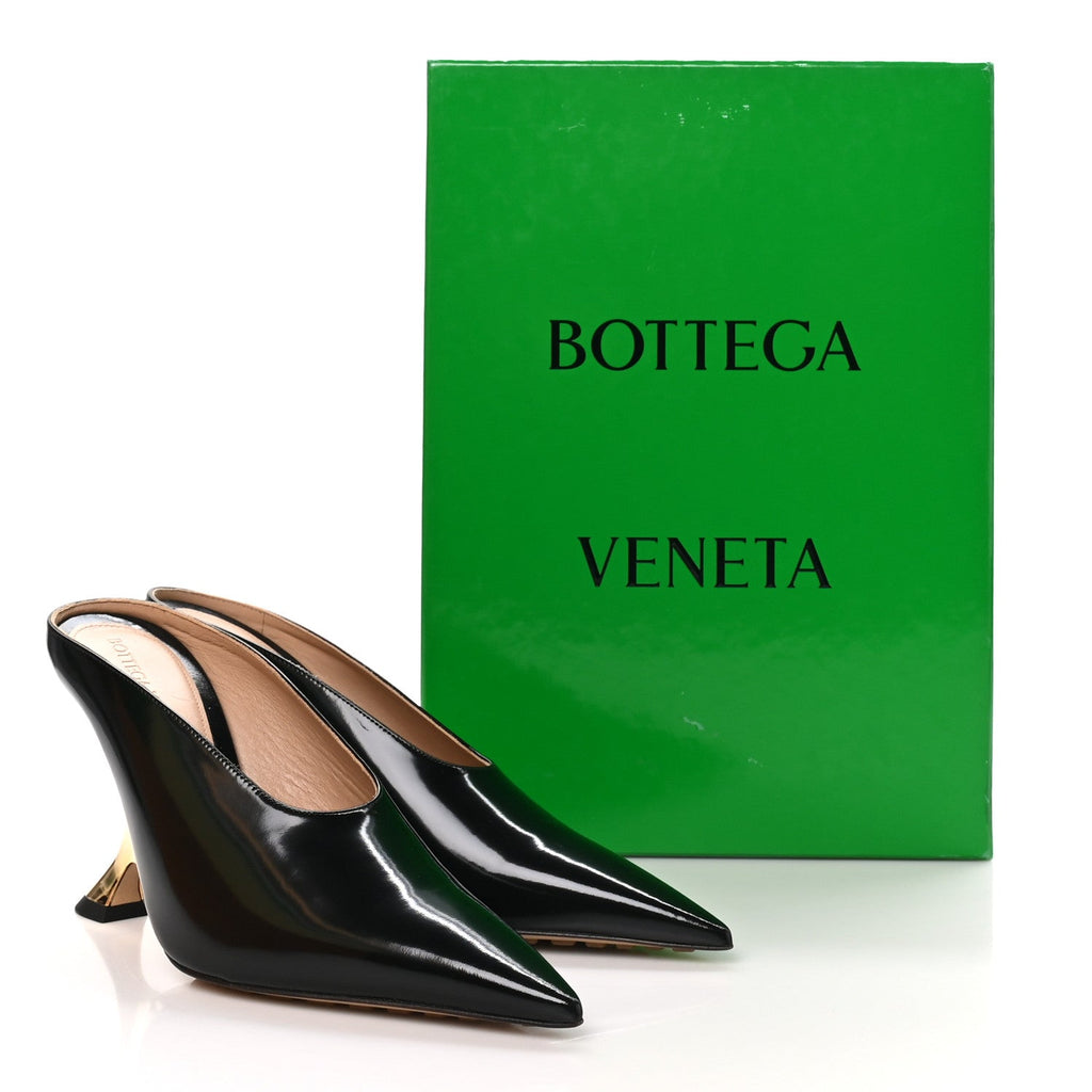 Bottega Veneta Latex Women's Rocket Mule Pumps 37 Black