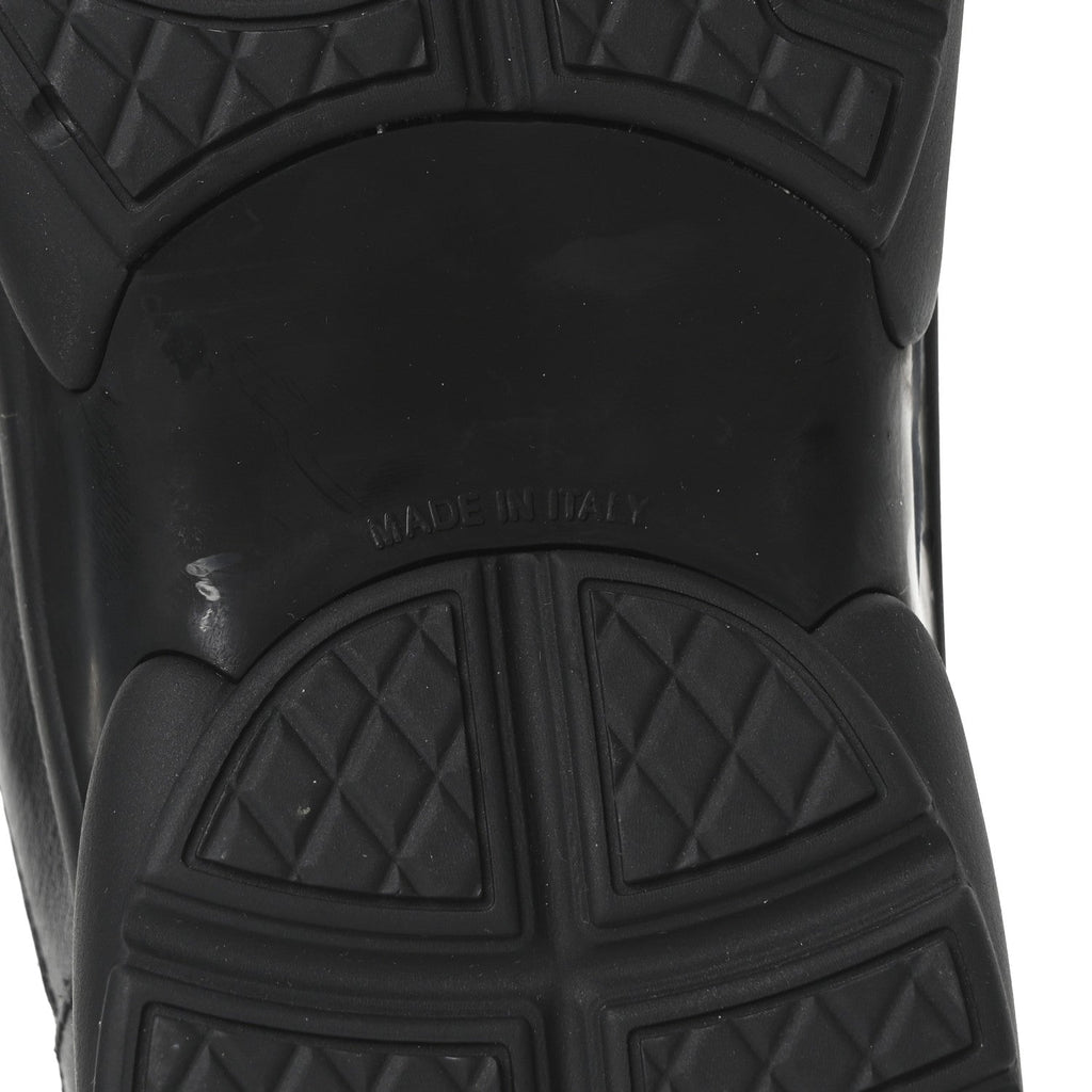 Chanel Lambskin Fabric Women's CC Uniform Sneakers 38.5 Black