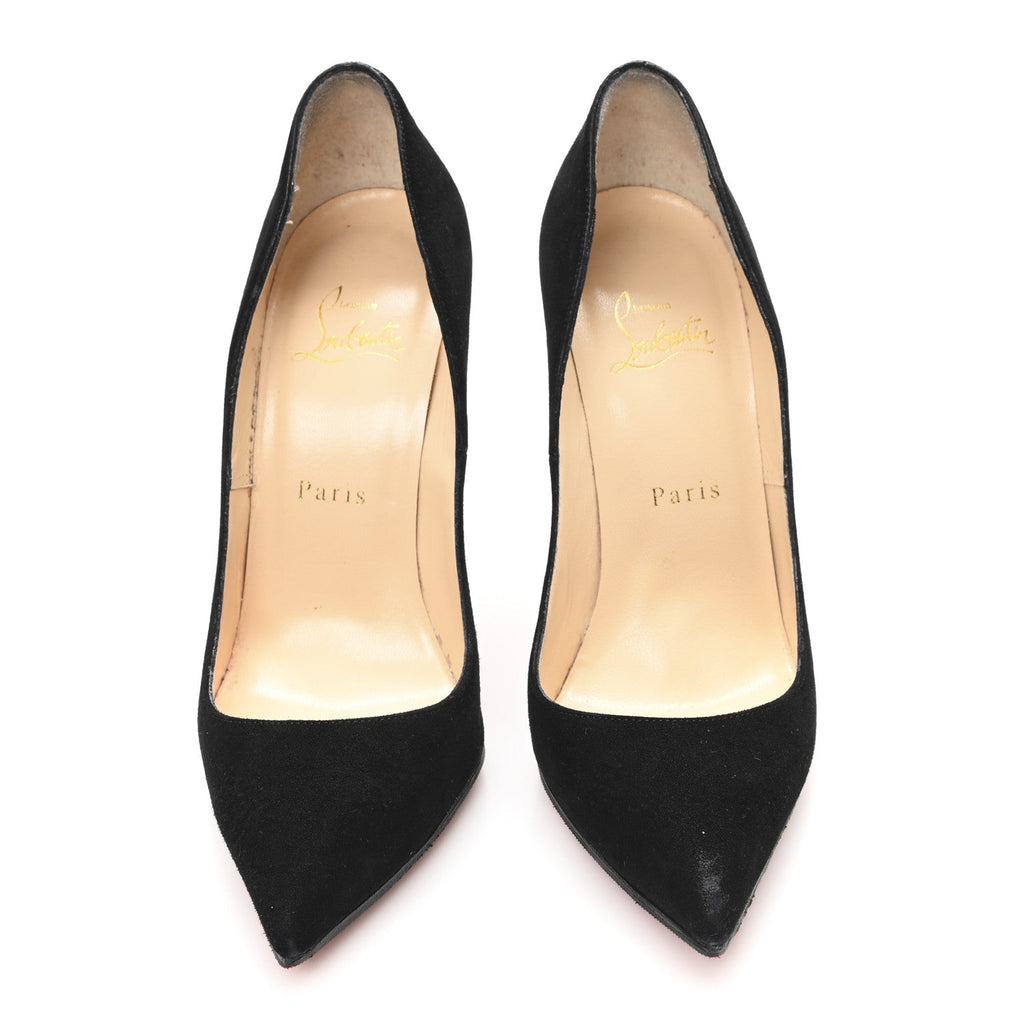 Christian Louboutin Suede Women's Pigalle Follies 120 Pumps 38 Black