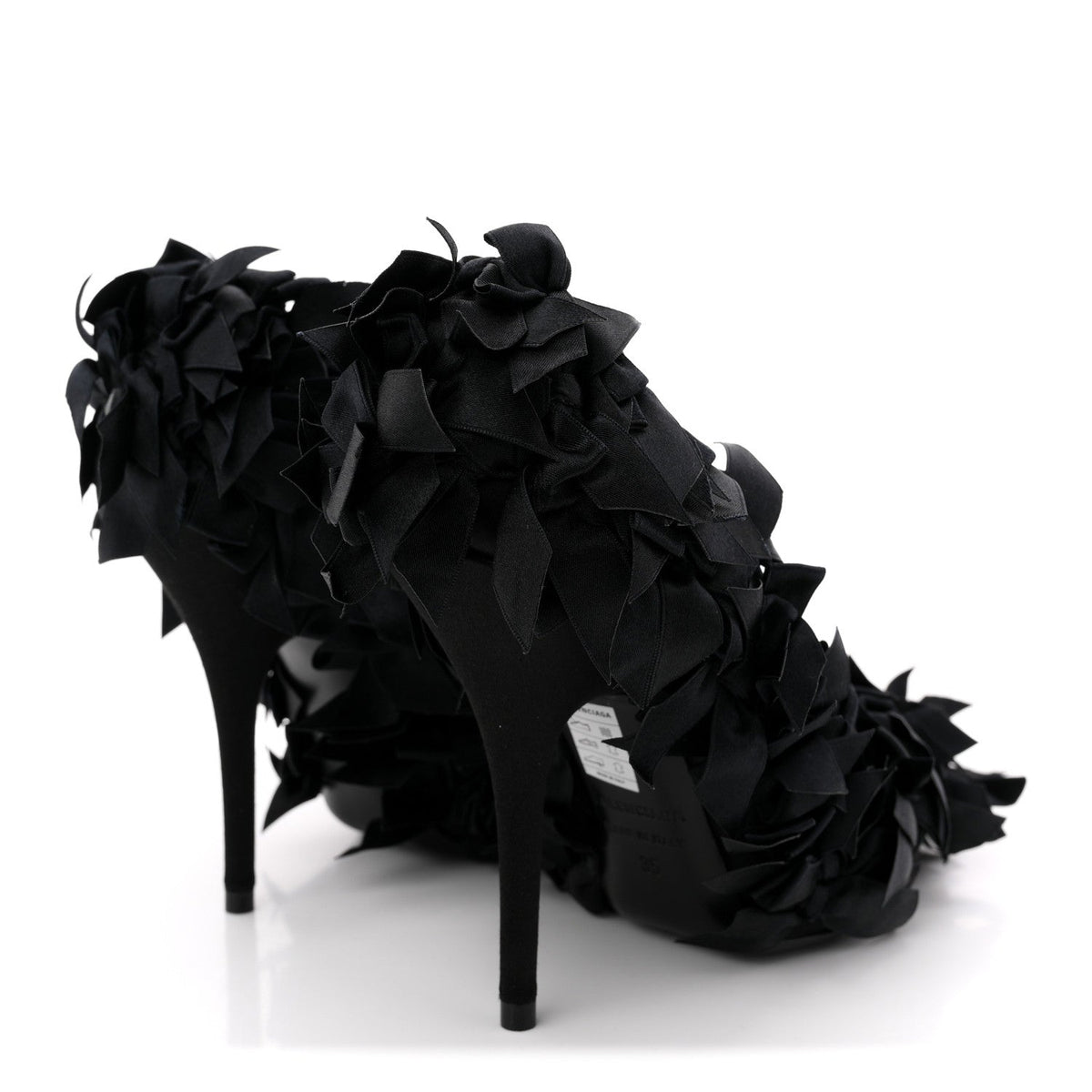 Balenciaga Satin Women's Marie A Bows All Over 110mm Pumps 35 Black