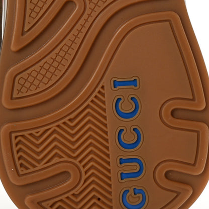 Gucci Suede Calfskin Tejus Printed Women's Ultrapace Sneakers 35 Natural Ardesia Neon Yellow