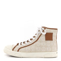 Loewe Jacquard Calfskin Men's Anagram High Top Sneakers 42 Natural White