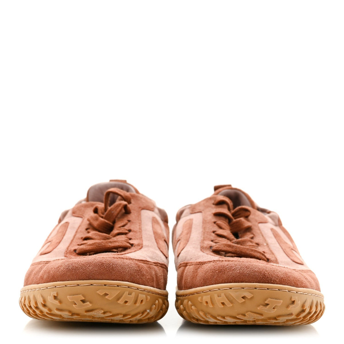 Hermes Suede Goatskin Women's Jet Sneakers 38.5 Rose Antique