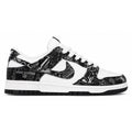 LV x Nike Dunk Low Sneaker in Black and White Monogram Canvas