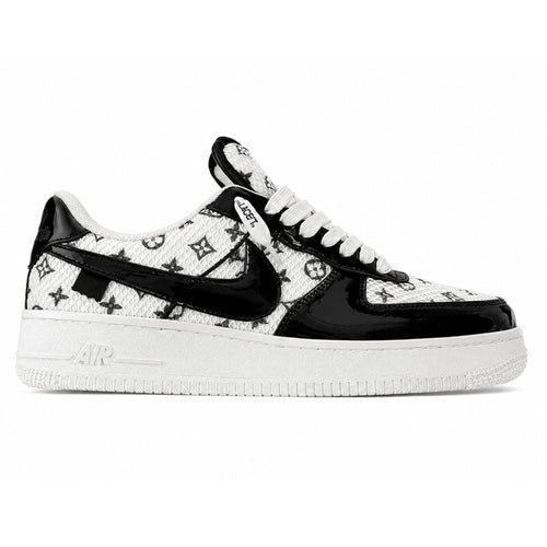 LV x Nike Air Force 1 Black White Monogram Sneaker