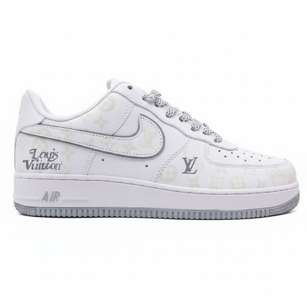Louis Vuitton x Nike Air Force 1 Monogram Grey Frost Edition (Custom)