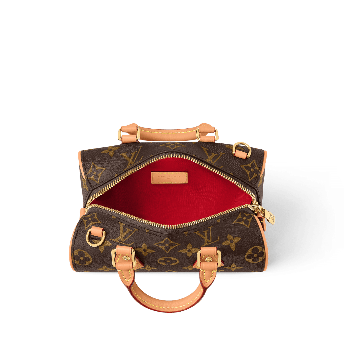 Nano Speedy Monogram Coated Canvas Gold-Toned Hardware