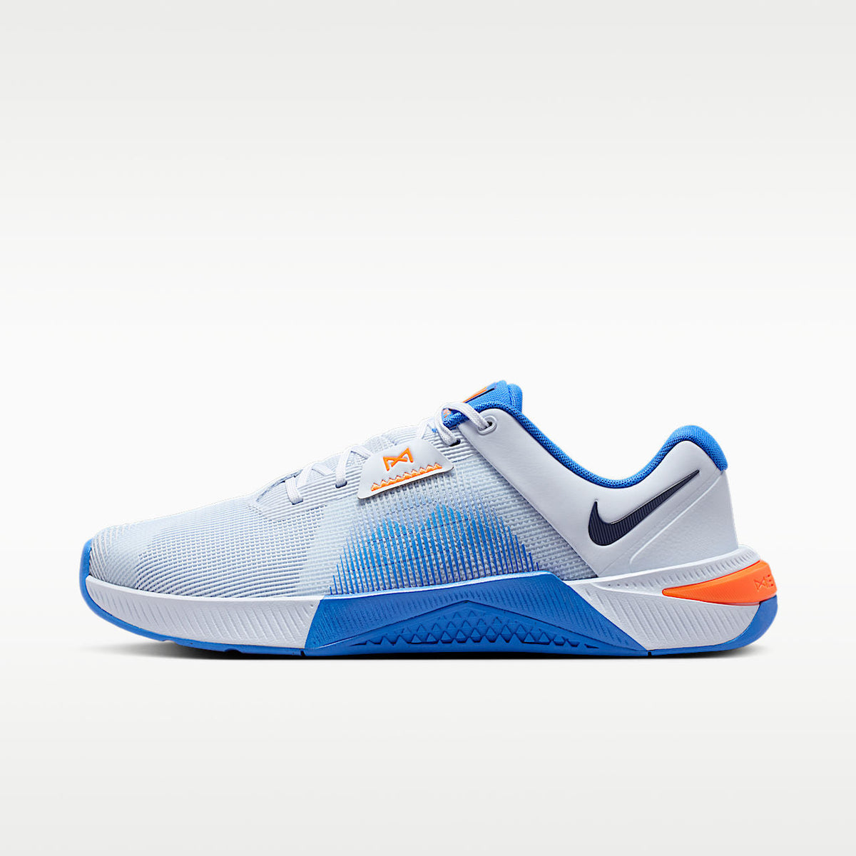 Metcon 10 Men's Workout Sneakers Hyperlift Plate Football Grey/Blue Crystal/Orange Frost