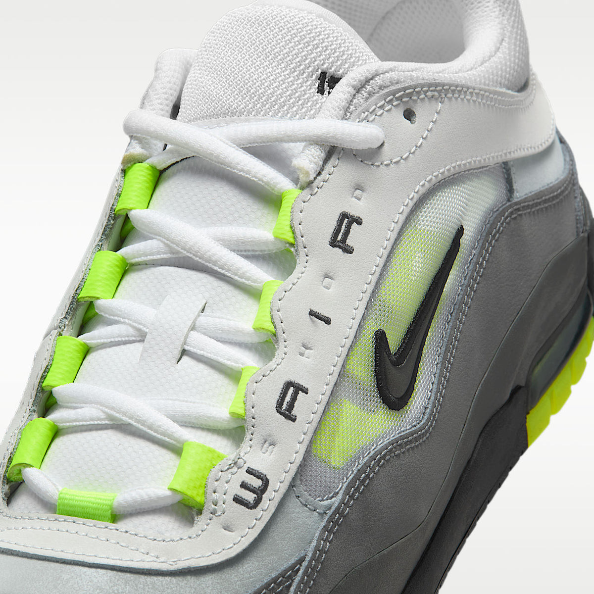 Unisex Air Max Ishod Skate Shoes Updated Mesh Black/Anthracite/Light Graphite/Neon Yellow