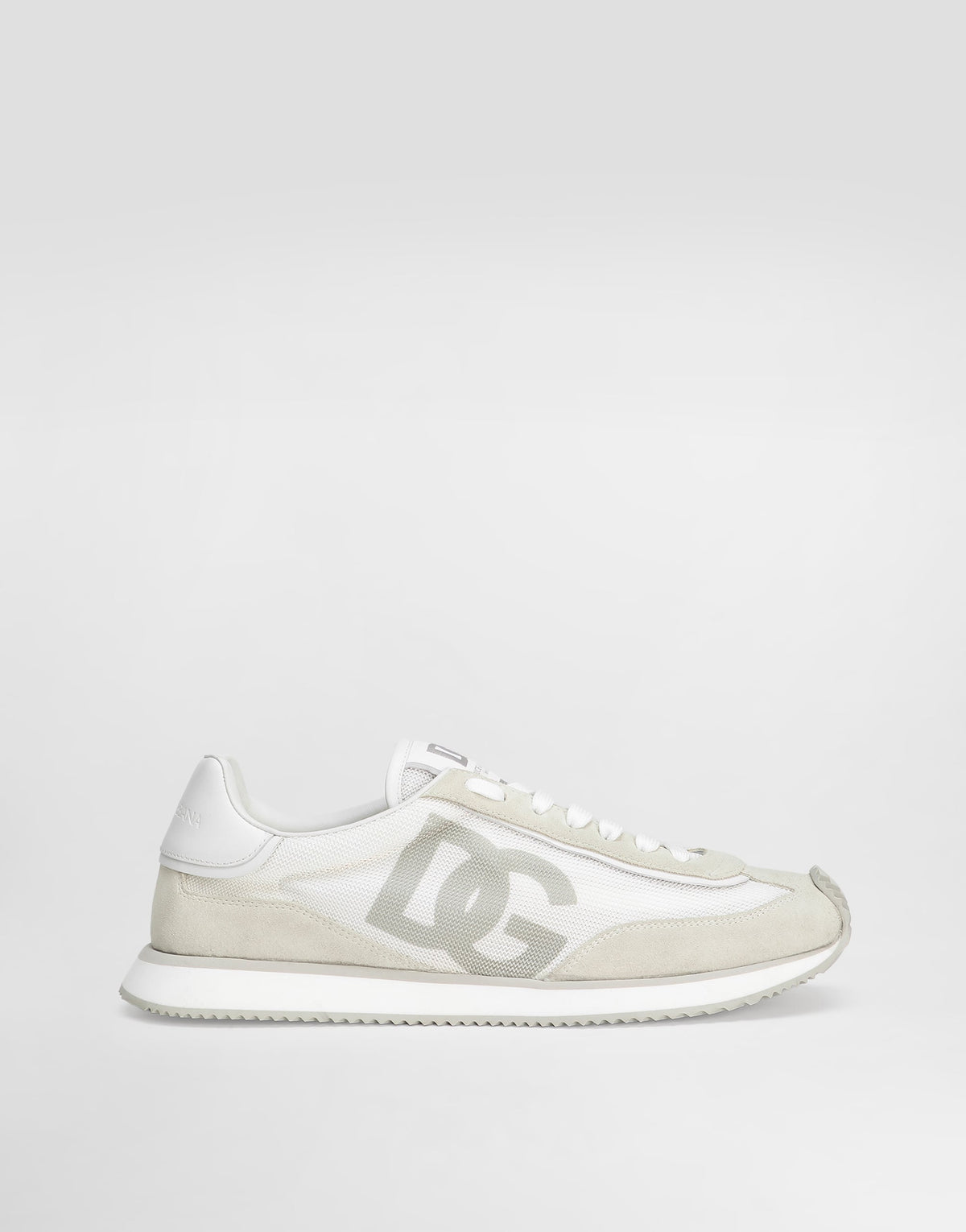 Men's DG CUSHION Mixed-Material Sneakers White