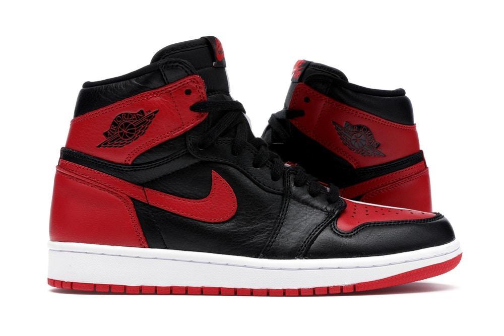 Retro High-Top Sneakers in Black/University Red-White - 861428-061