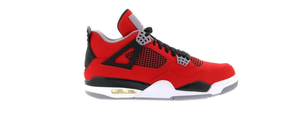 Retro Sneakers in Fire Red/White-Black-Cement Grey - 308497-603