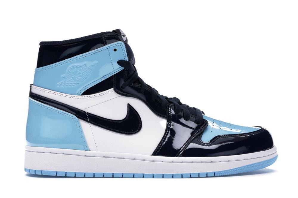 Retro High-Top Sneakers in Obsidian/Blue Chill-White - CD0461-401
